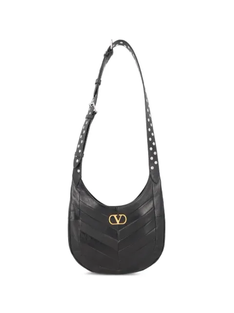 Valentino Garavani logo leather shoulder bag Black YB0S63GHA