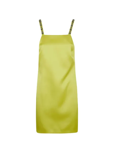 TWINSET short duchesse dress with embroidery Yellow 261TP2411