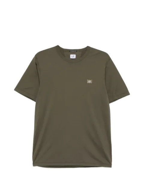 C.P. Company mercerized jersey 70/2 gasato short-sleeve patch T-shirt Green 20CMTS113A006374G683