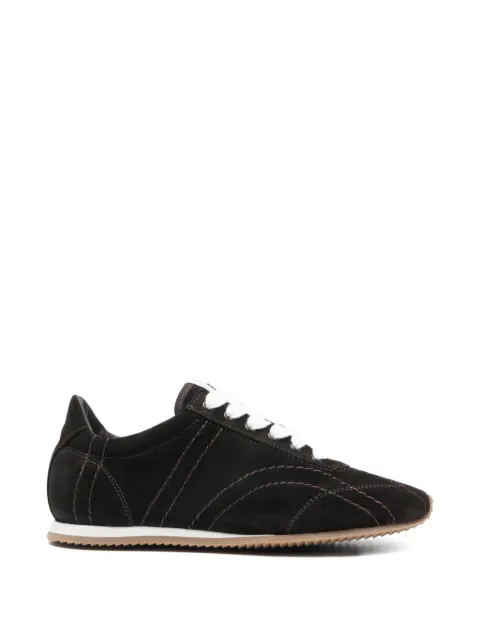 TOTEME Flex suede sneakers Brown 262WAS0324LE0027135