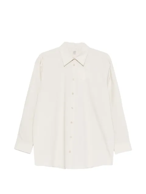 TOTEME Classic tumbled shirt Neutrals 252WRT0480FB0415127