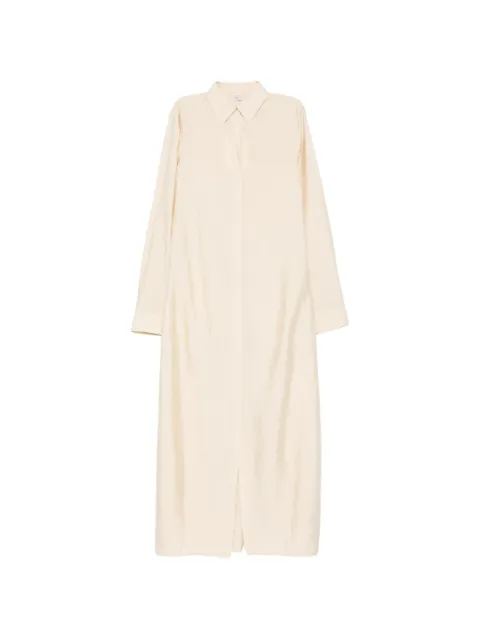 TOTEME split collared maxi dress Neutrals 252WRD4489FB0368009