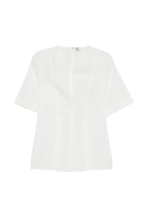 TOTEME V-neck blouse White 262WRT0735FB0490047