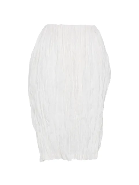TOTEME crinkled-effect skirt White 262WRB0386FB0652047