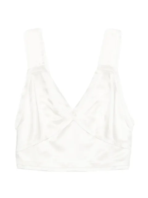 TOTEME cropped satin camisole White 262WRT0673FB0526059