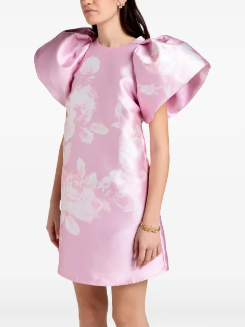 Marques'Almeida puff-sleeve floral-print mini dress Pink RST26DR0563MKPRP