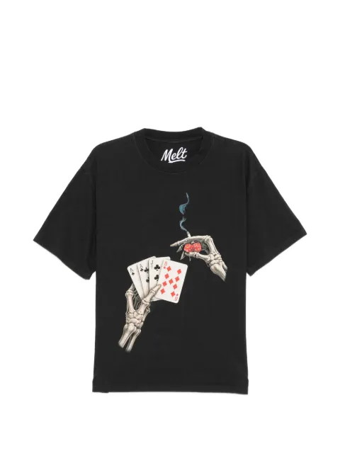 Melt graphic-print round-neck T-shirt Black MS5151BLACK
