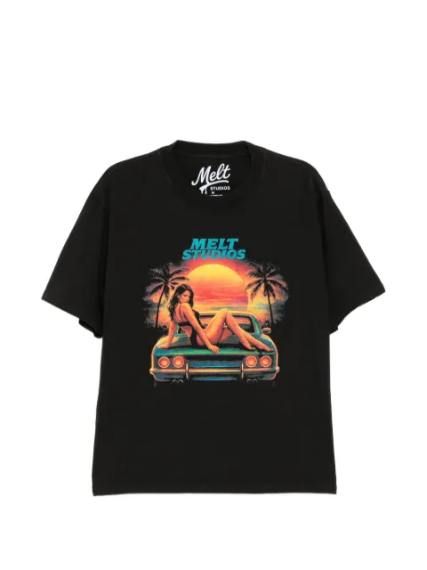 Melt printed T-shirt Black MS5142BLACK
