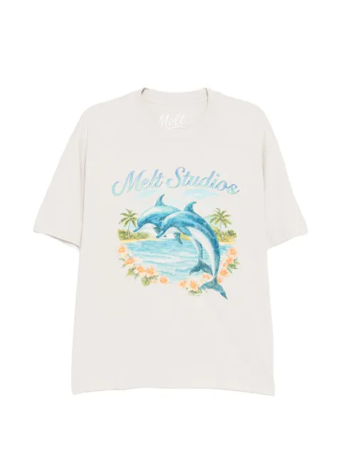 Melt printed T-shirt Neutrals MS5160WHITE