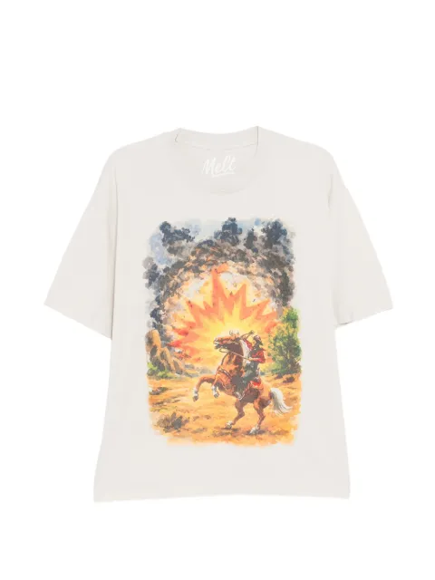 Melt printed T-shirt Neutrals MS5155WHITE