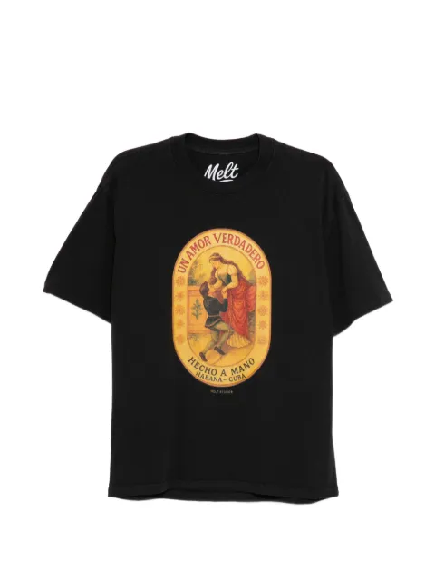 Melt crew neck T-shirt Black MS5152BLACK