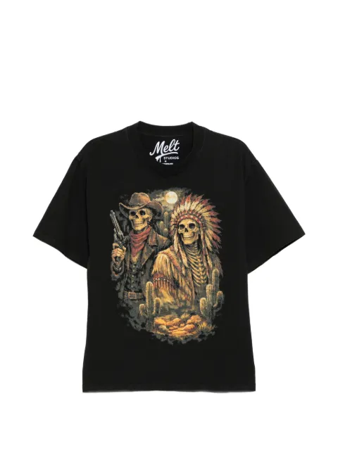 Melt graphic-print T-shirt Black MS5144BLACK