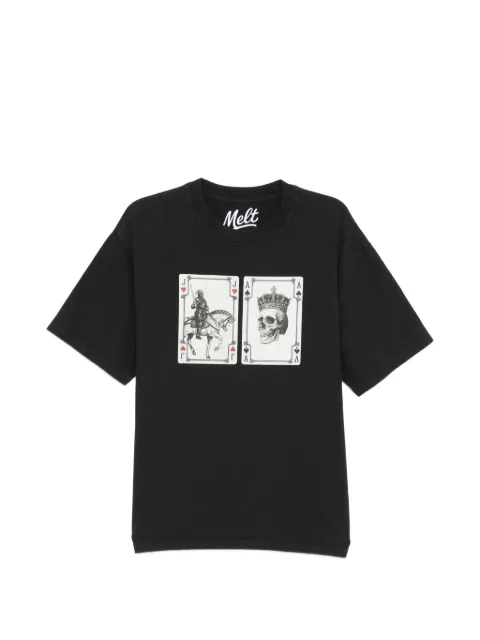 Melt graphic-print round-neck T-shirt Black MS5153BLACK