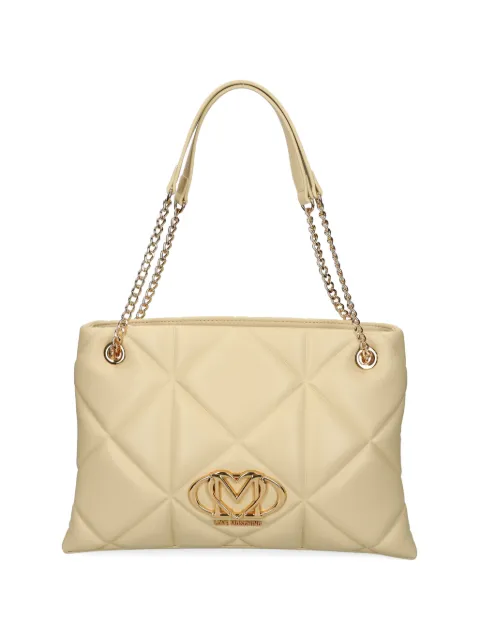 Love Moschino logo-appliqué tote bag Neutrals JC4040PP1O