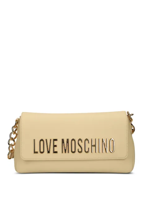 Love Moschino logo-appliqué crossbody bag Neutrals JC4109PP1O