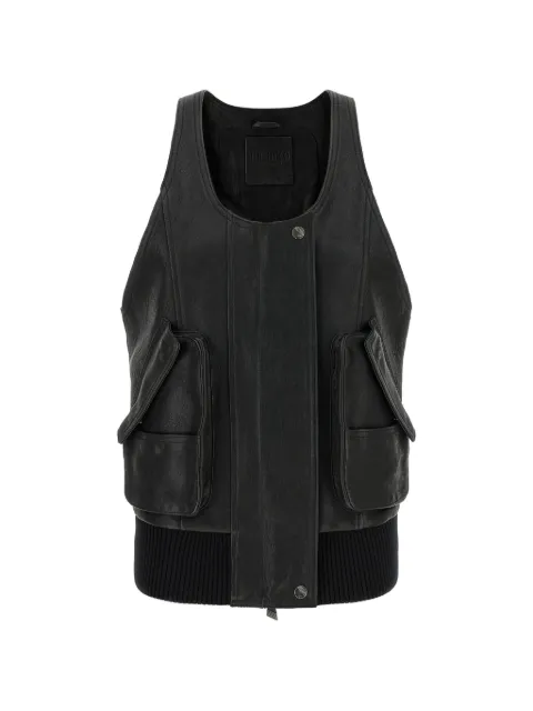 The Attico Hammered leather gilet Black 260WCB00107100