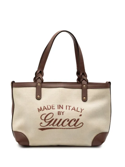 Gucci Pre-Owned 2000-2015 Small Canvas Logo Craft tote bag Brown 9MQL4736M4YOMZEA