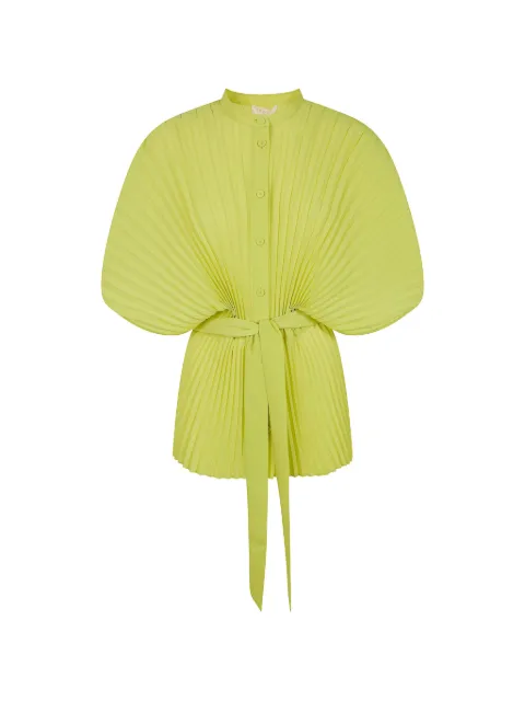 TWINSET pleated tie shirt Yellow 261TP2560