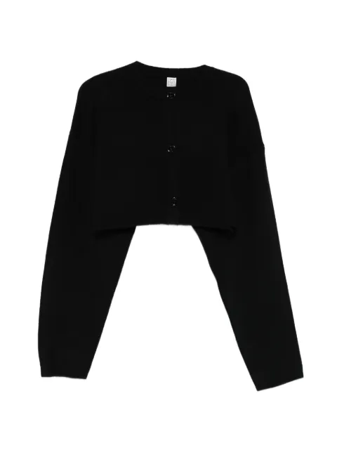 TOTEME cropped oversized cardigan Black 262WRT0742YA0278001