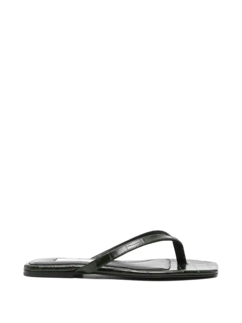 TOTEME croco-embossed flip flops Green 243WAS4557LE0076136