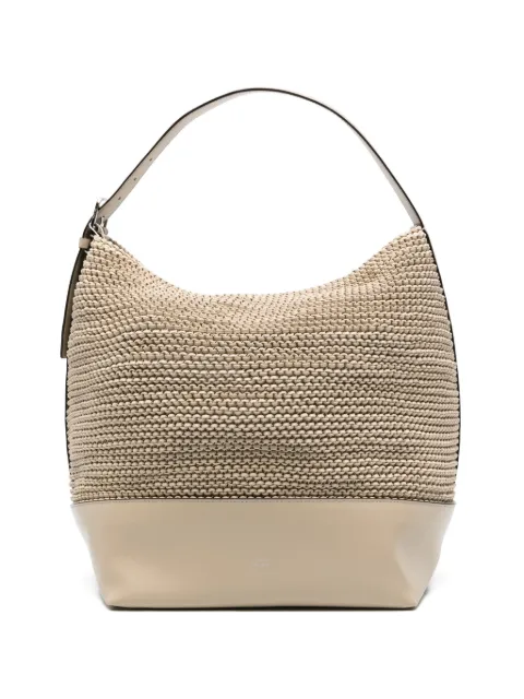 TOTEME belted woven leather tote bag Neutrals 252WAL853LE0134125