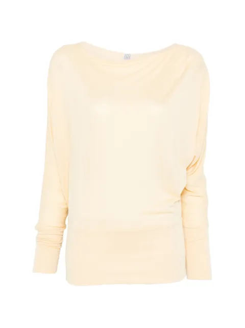 TOTEME boat-neck jersey sweater Yellow 262WRT0667FB0635312