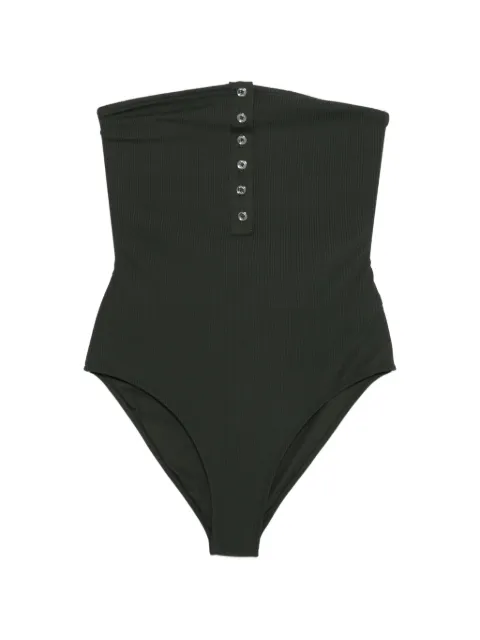 TOTEME ribbed strapless swimsuit Green 262WRW0063FB0638136