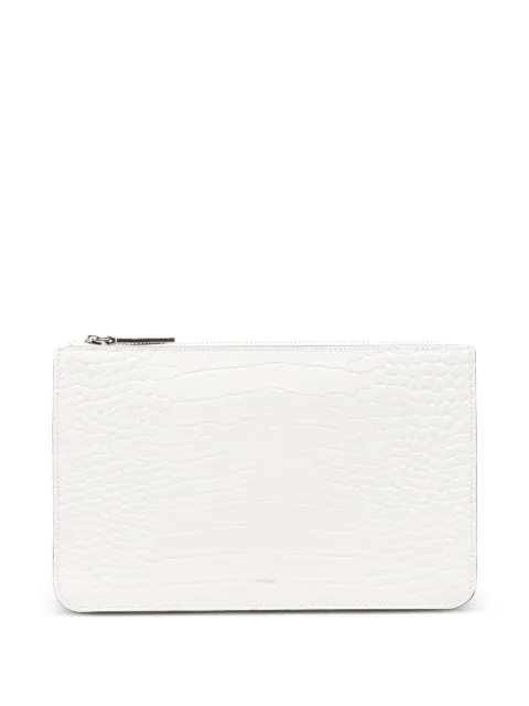 TOTEME crocodile-embossed threefold clutch bag White 262WAL0122LE0076059