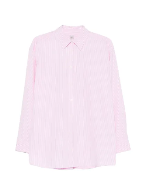 TOTEME striped tumbled shirt Pink 262WRT0480FB0653376