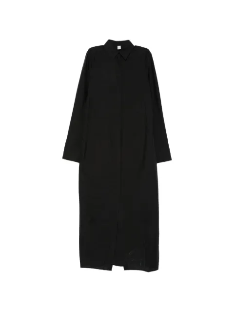 TOTEME long-sleeve shirt dress Black 252WRD4489FB0368001