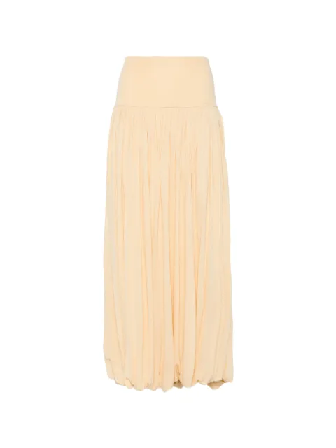 TOTEME gathered midi skirt Neutrals 262WRB0395FB0635312