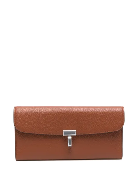 TOTEME flap grained leather wallet Brown 253WAM0041LE0030365