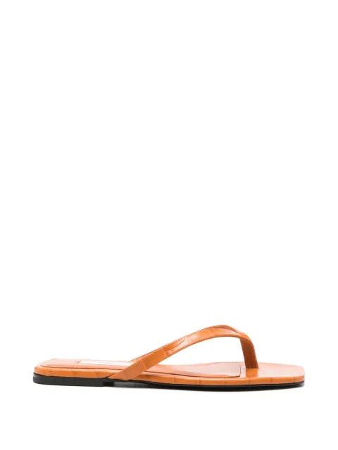TOTEME croco-embossed flip flops Orange 243WAS4557LE0076