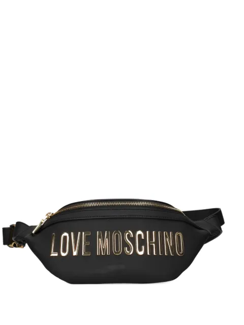 Love Moschino logo-appliqué belt bag Black JC4195PP1O