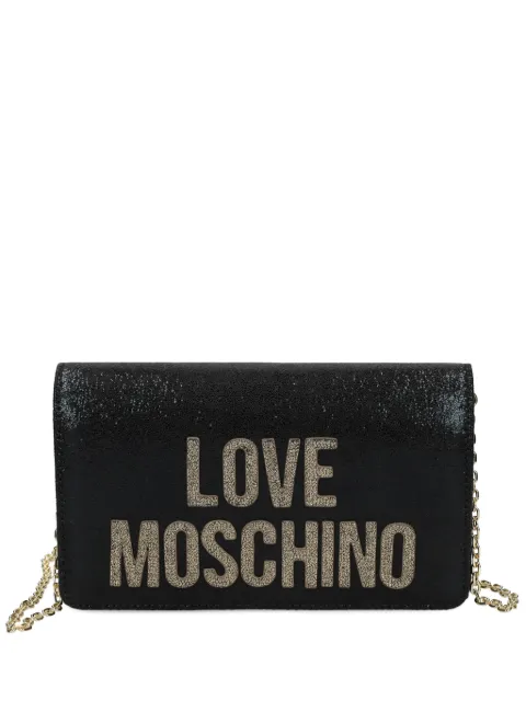 Love Moschino logo-embellishment crossbody bag Black JC4104PP1O