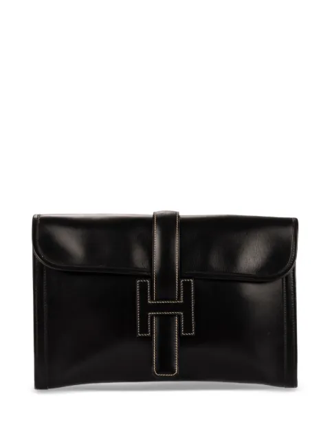 Hermès Pre-Owned Jige clutch bag Black STAMP