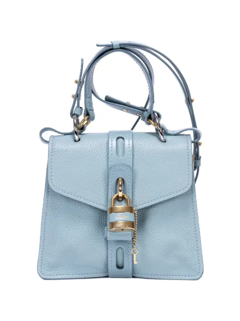 Chloé Pre-Owned small Aby Day lock-detail handle bag Blue C16VZX
