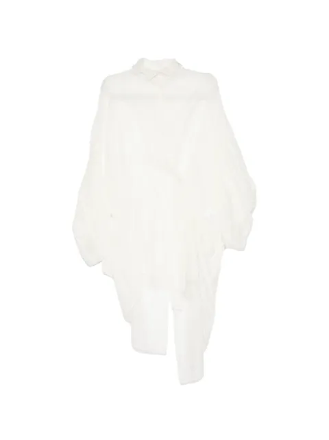 GAZ DE LIN ruffled dress White GESSD129