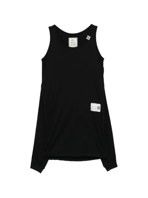 Maison MIHARA YASUHIRO logo-patch mini dress Black B16DR602