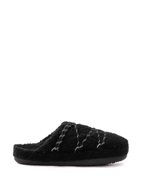 Moon Boot Teddy lace-up slippers Black 80D2410040M