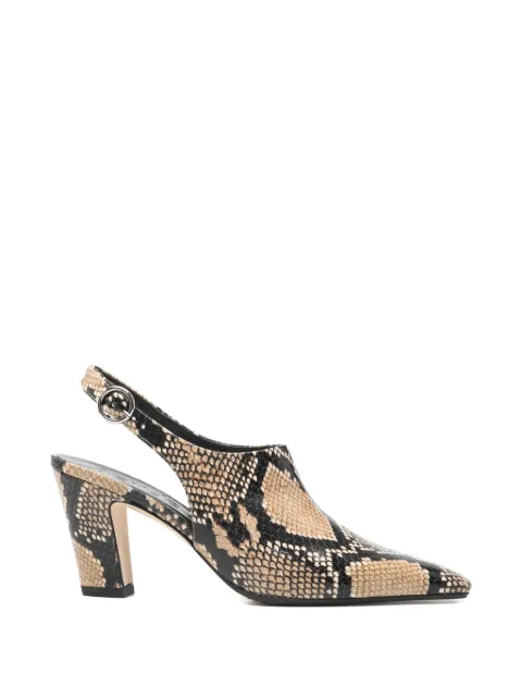 Aeyde slingback snakeskin sandals Neutrals A11PU0686006006126
