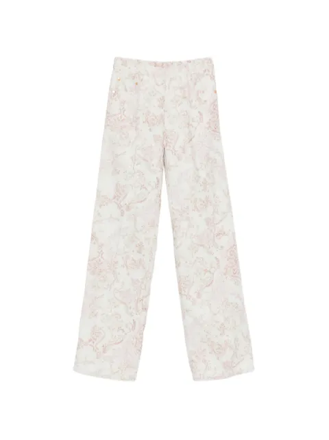 Forte Forte floral -print trousers Blue 14624MYPANTS