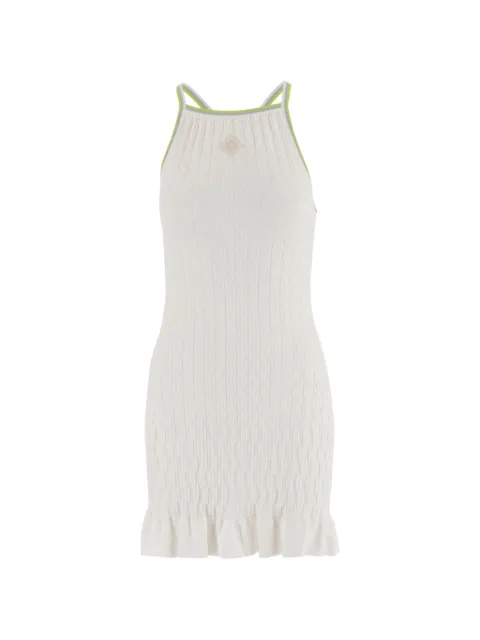 Casablanca ruffled-hem ribbed dress Neutrals WSP26KW124601