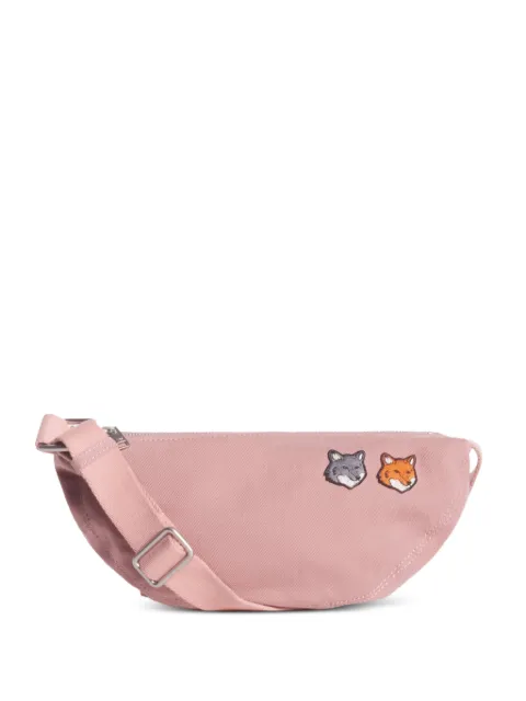 Maison Kitsuné embroidered shoulder bag Pink OM511CFWW9112