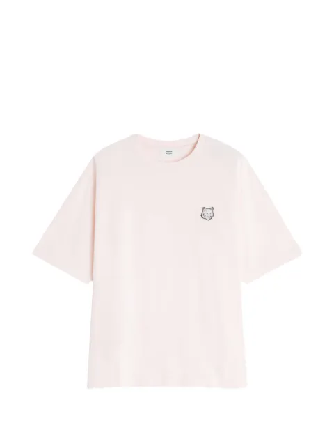 Maison Kitsuné crew-neck Fox-head T-shirt Pink PM00109KJ0119