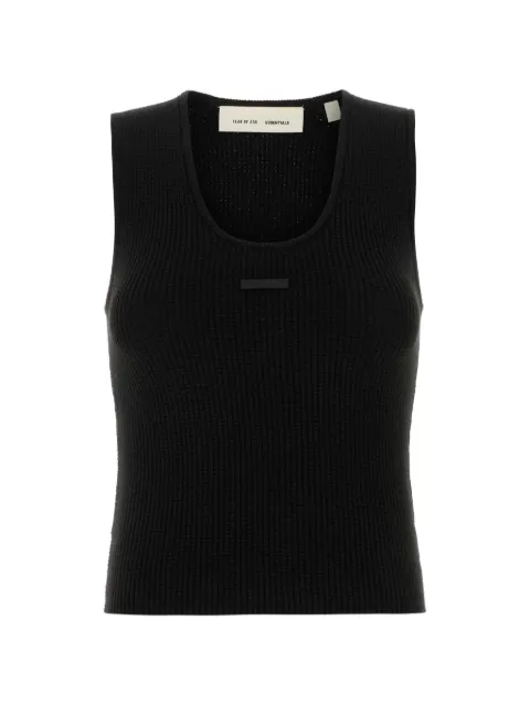 FEAR OF GOD ESSENTIALS ribbed tank top Black 192HO259251FW