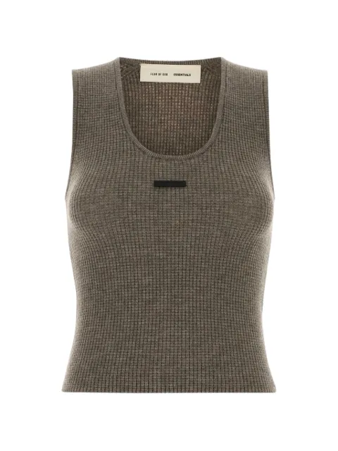 FEAR OF GOD ESSENTIALS waffle-knit tank top Grey 192HO259252FW