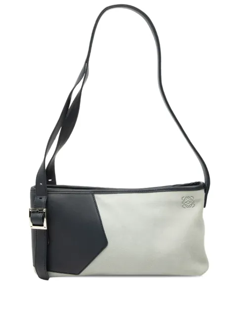 Loewe Pre-Owned 2010-2025 Suede Anagram Switching shoulder bag Grey 8L1C6V2EKHTA5J5R