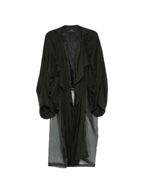 GAZ DE LIN shirred coat Black GESCT130