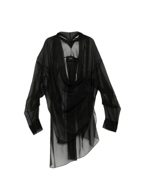 GAZ DE LIN draped blouse Black GESGD128